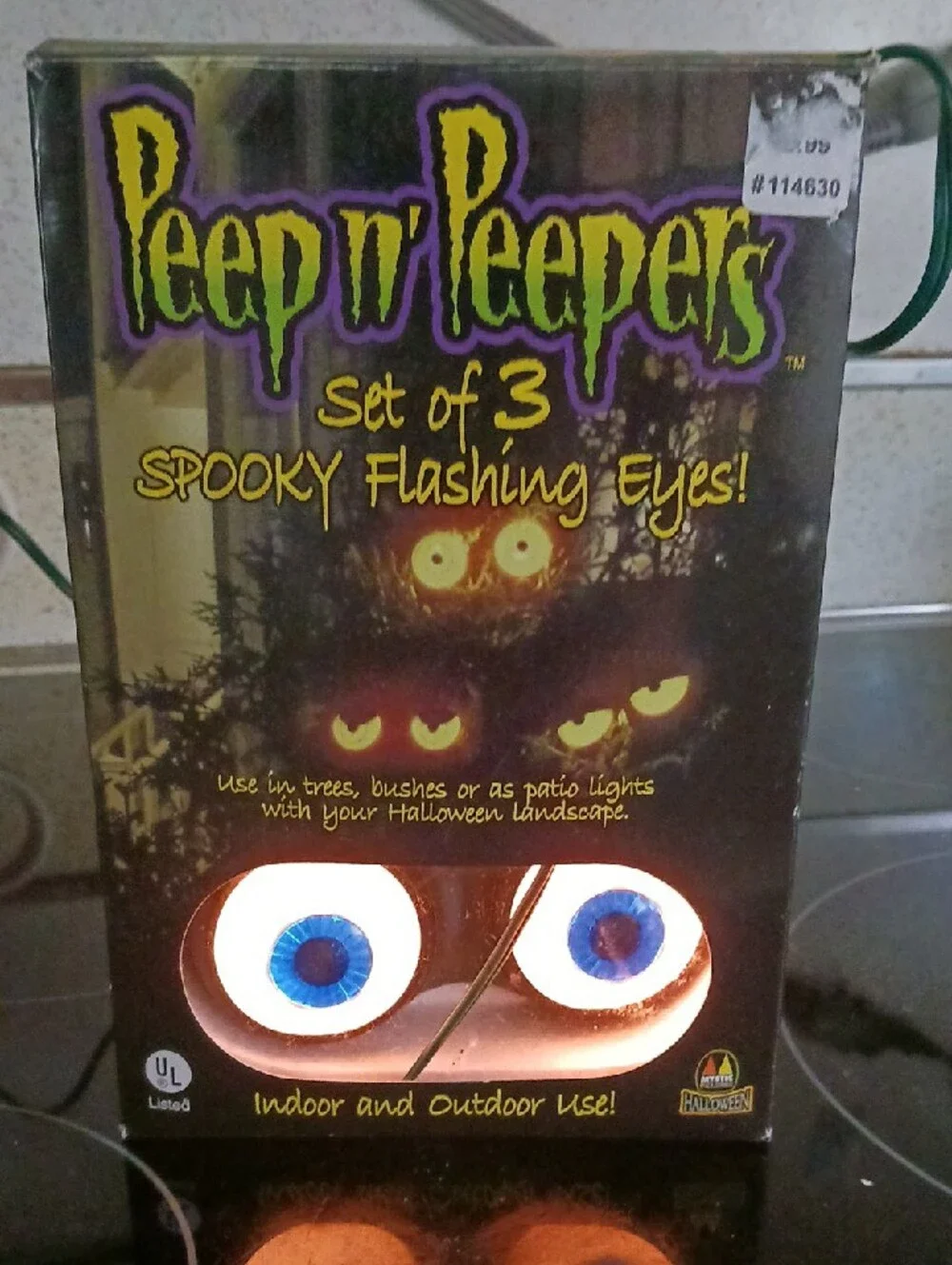 Peep N'Peepers Set Of 3 Halloween Spooky Flashing Eye String Lights 👻☠️👿